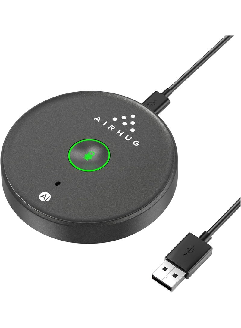 AIRHUG USB Microphone No Speaker,Desktop Computer Mic, Mute Button with LED Indicator,AI Noise Reduction,Plug & Play Omnidirectional Condenser PC Laptop Mics,for Online Calls/Class/Recording Video - Image 1